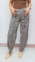 Leopard Barrel Jeans