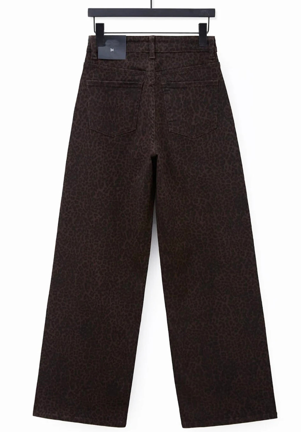 Cheetah Pattern Dad Fit Chocolate Jeans