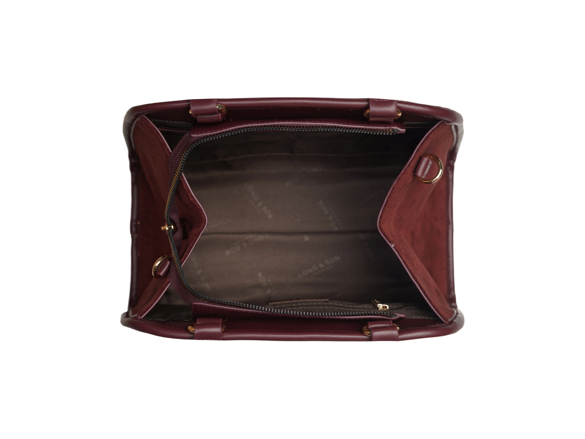 Pattern Detail Buckle Handbag