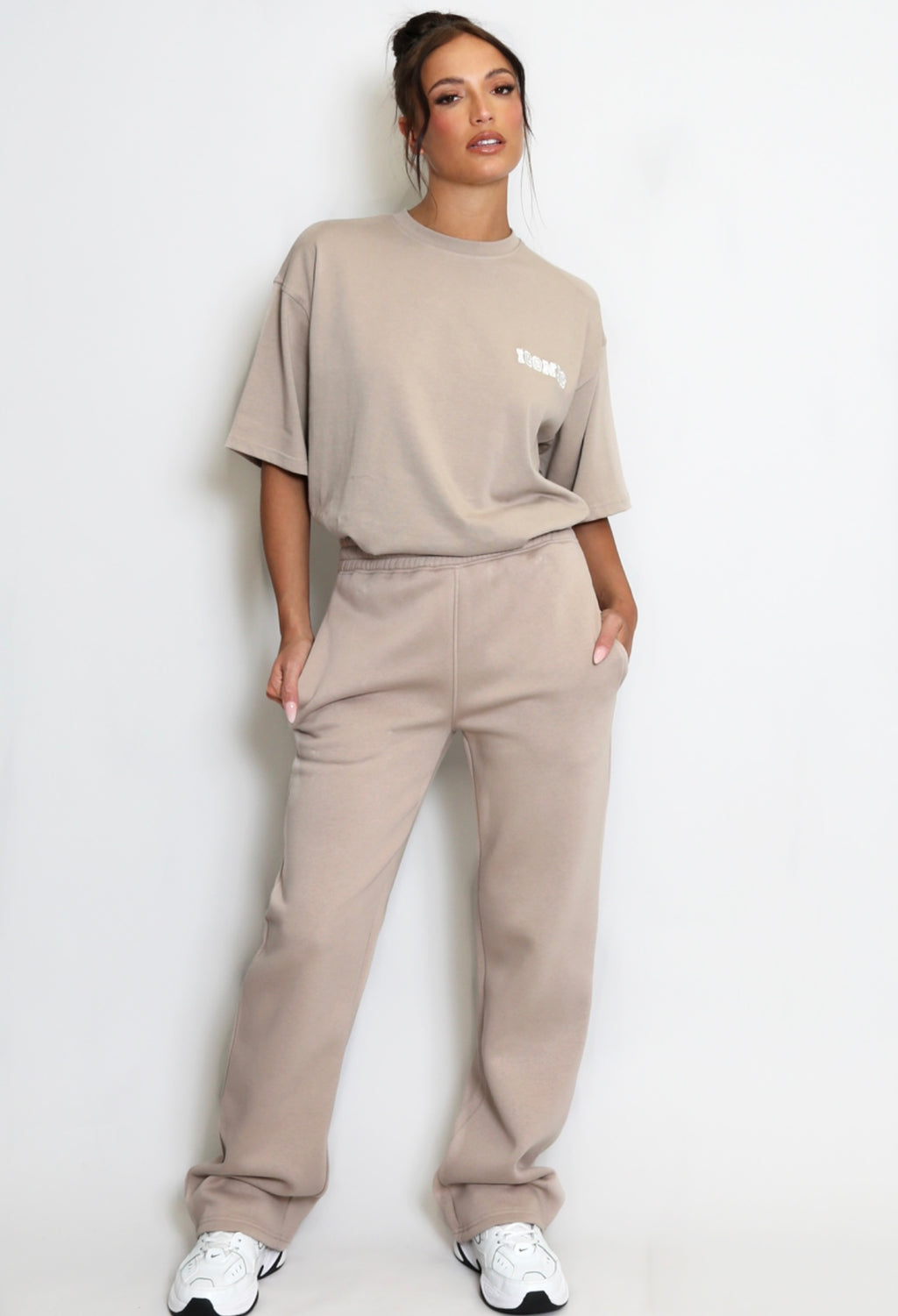Taupe Luxe Iconic Wide Leg Jogger