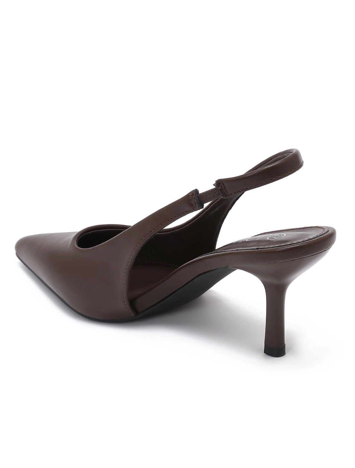 Brown Women's Pointed-Toe Slingback Pumps