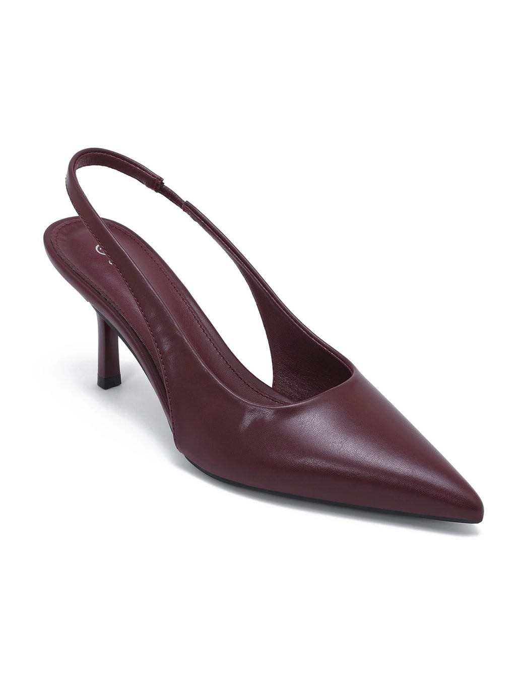 Wine Women's Pointed-Toe Slingback Pumps
