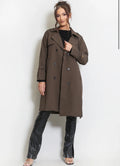 Brown Belted Trench Coat