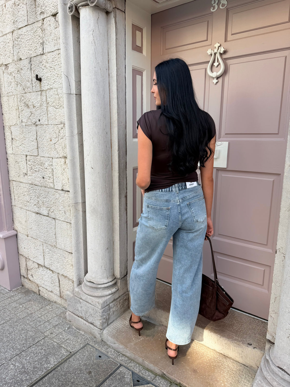 Light Blue Barrel Leg Jean