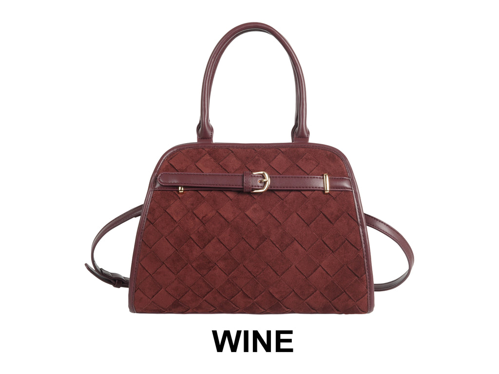 Pattern Detail Buckle Handbag