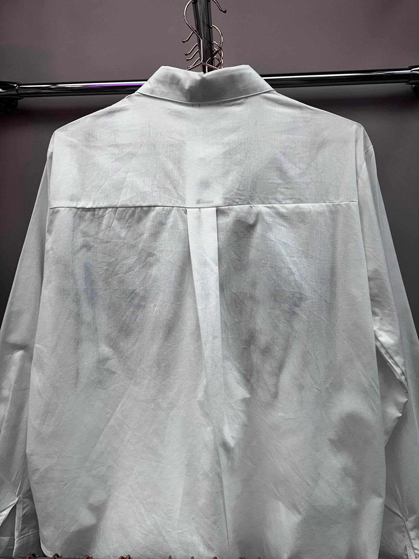 White Blouse With Floral Embroidery