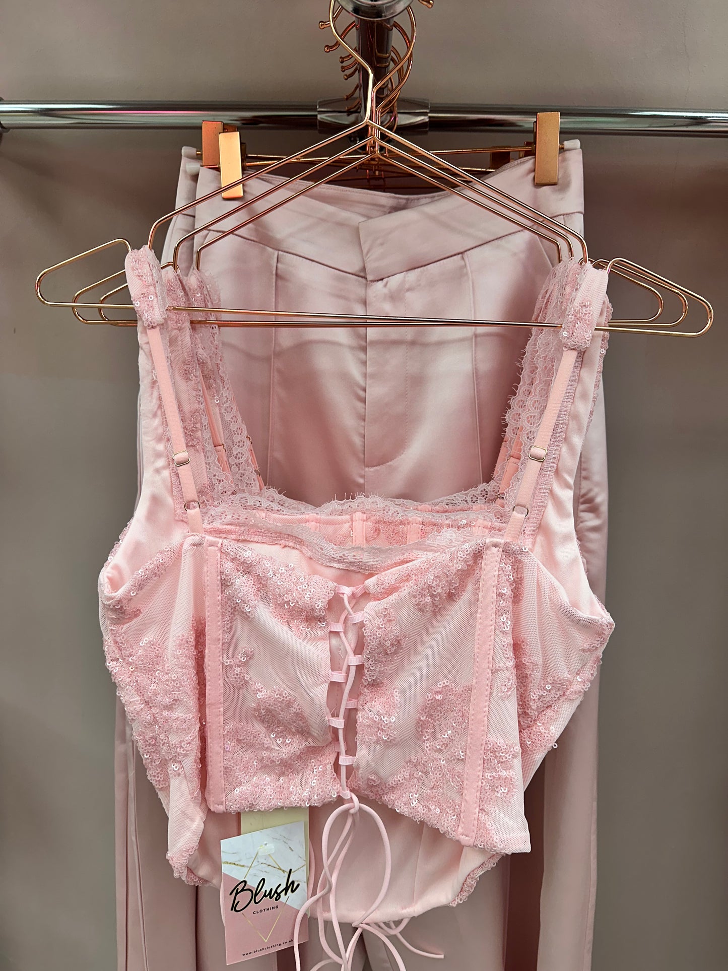 Blush Lace Corset Top