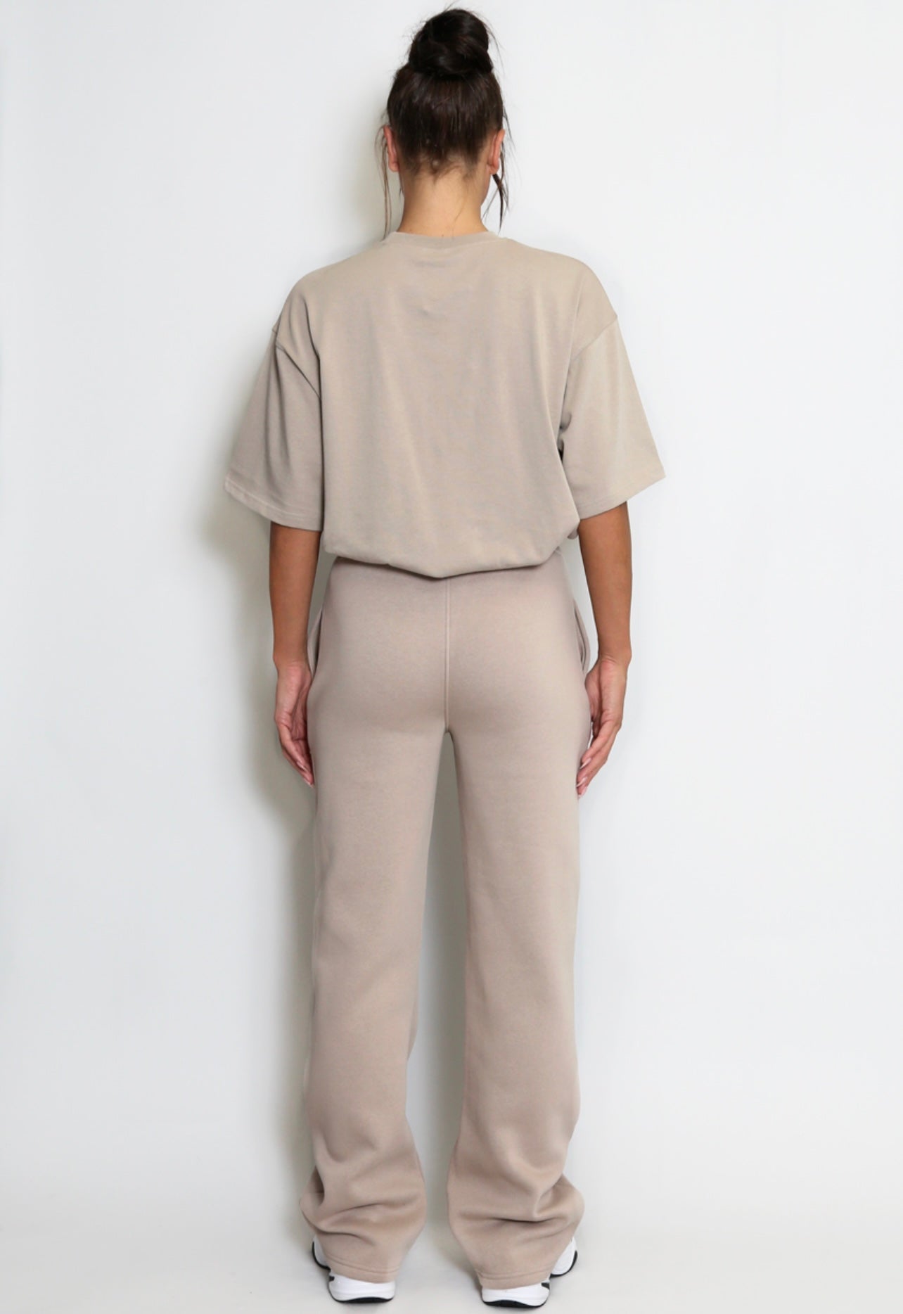 Taupe Luxe Iconic Wide Leg Jogger