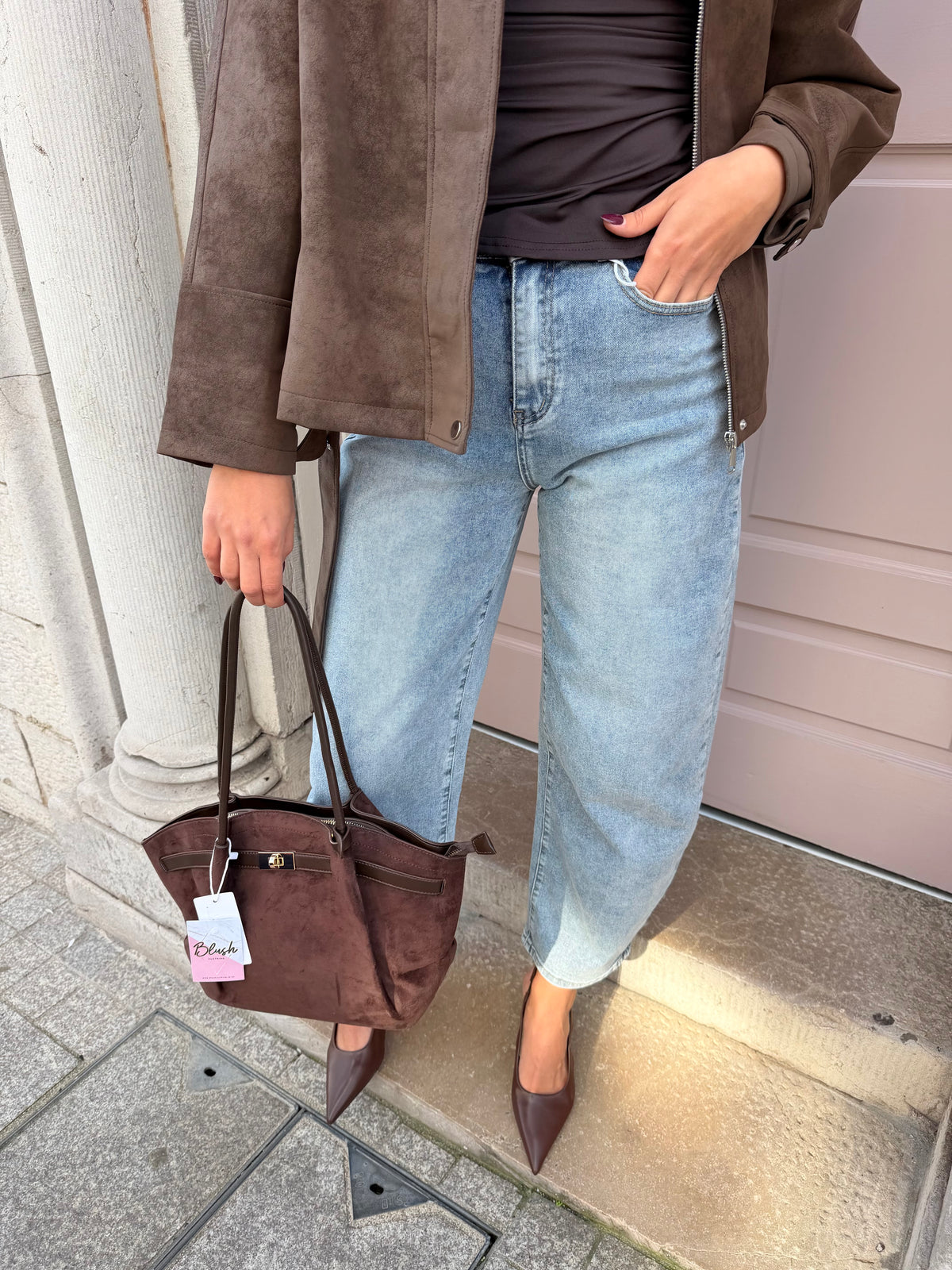 Light Blue Barrel Leg Jean