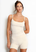 Beige Cami Gym Top