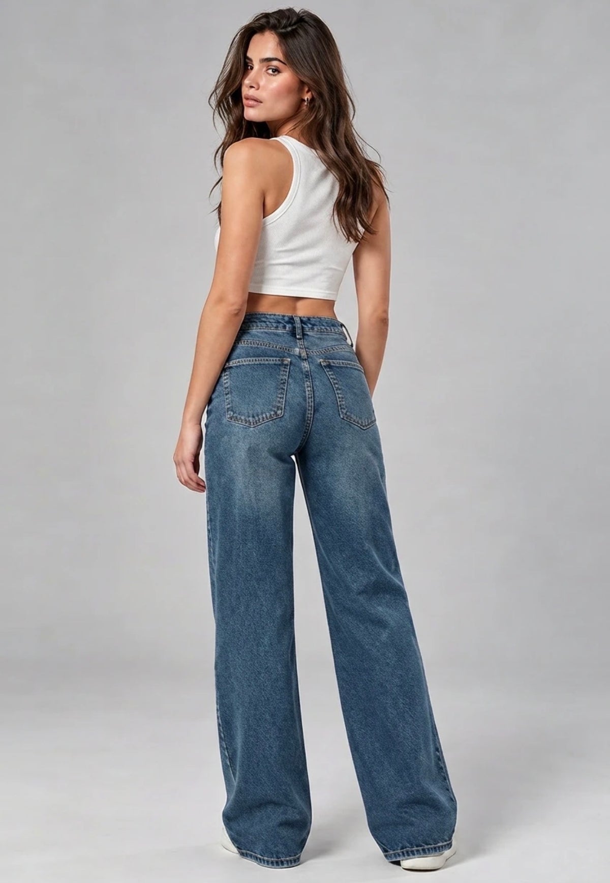Blue Dad Fit Denim Jeans