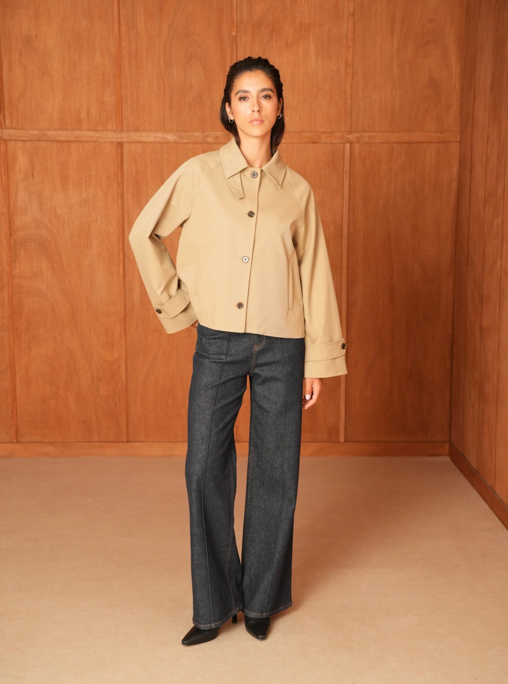 Camel Short Body Trench Coat