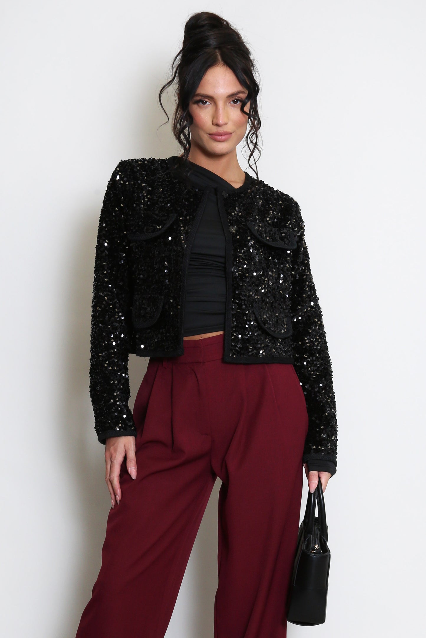 Black Sequin Blazer