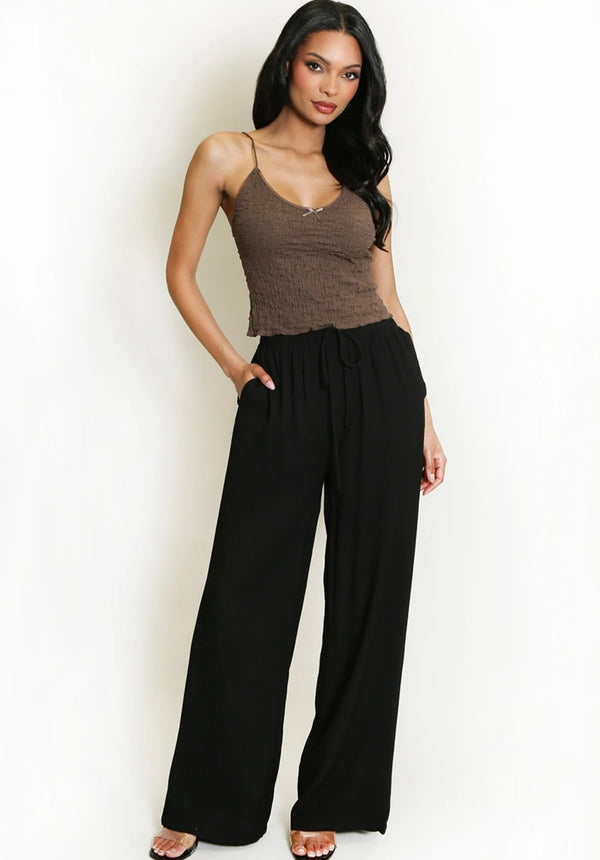 Black Drawstring Trousers