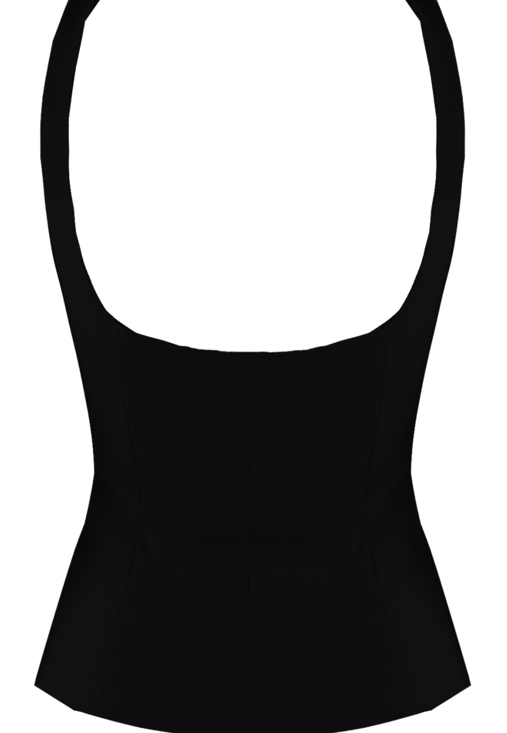 Black Square neck Tailored Top