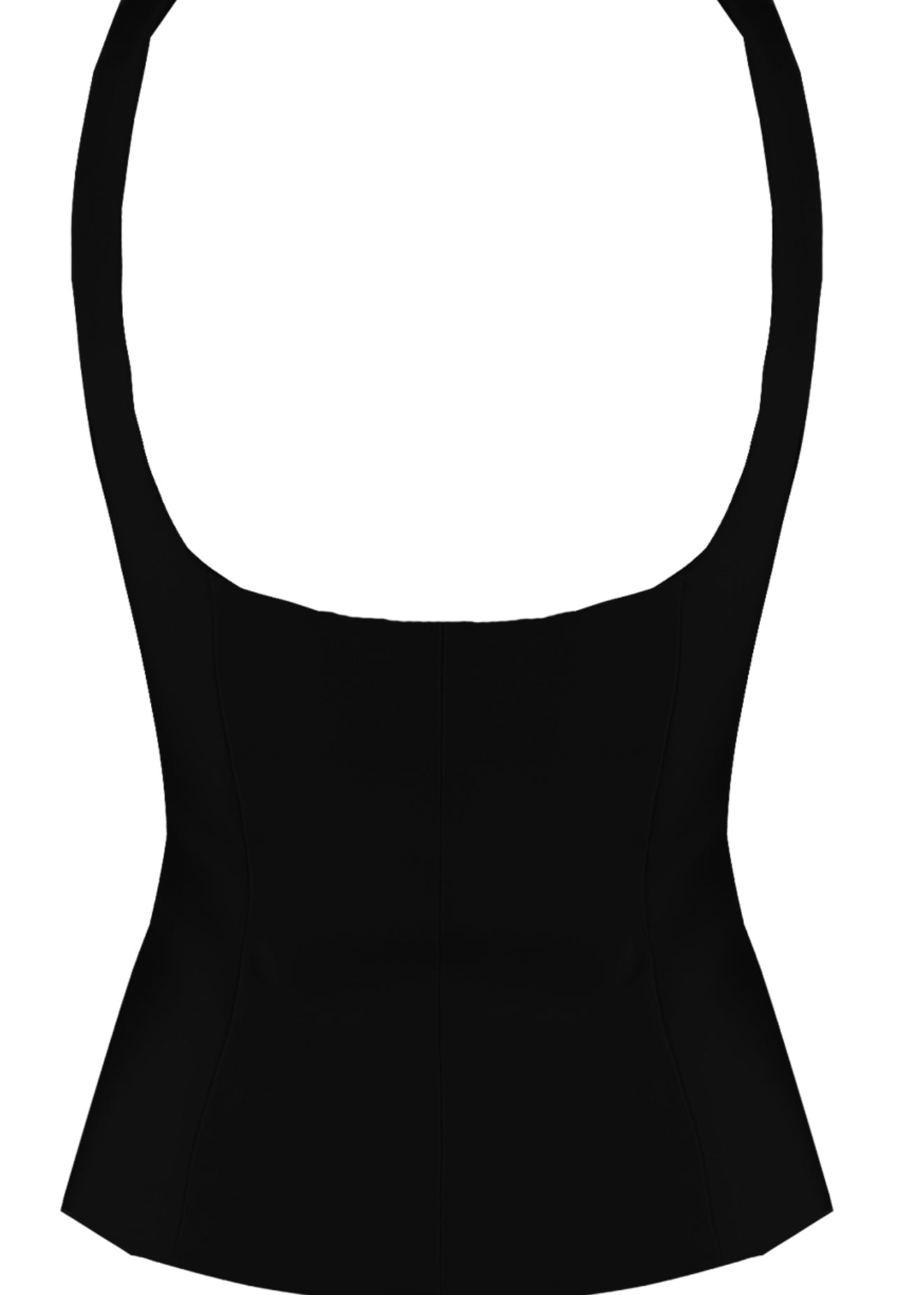Black Square neck Tailored Top