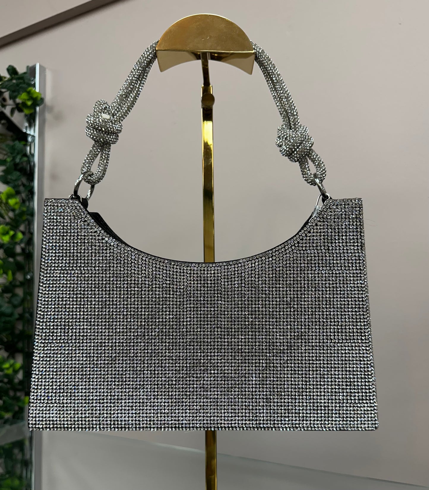 Silver Knot Handle Bag