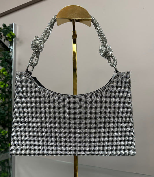Silver Knot Handle Bag