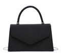 Top Handle Suede Clutch Bag