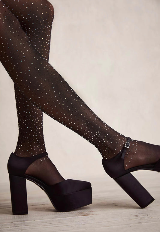 Irridescent Gem Embellished Tights