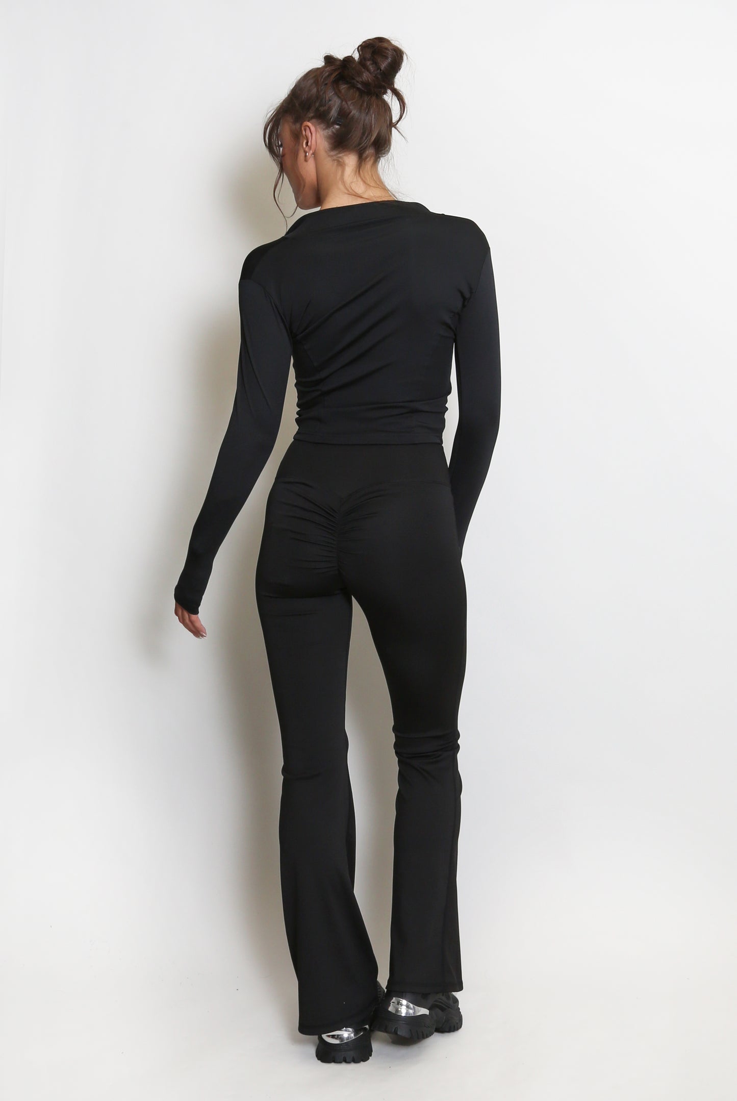 Black Push Up Flare Trouser