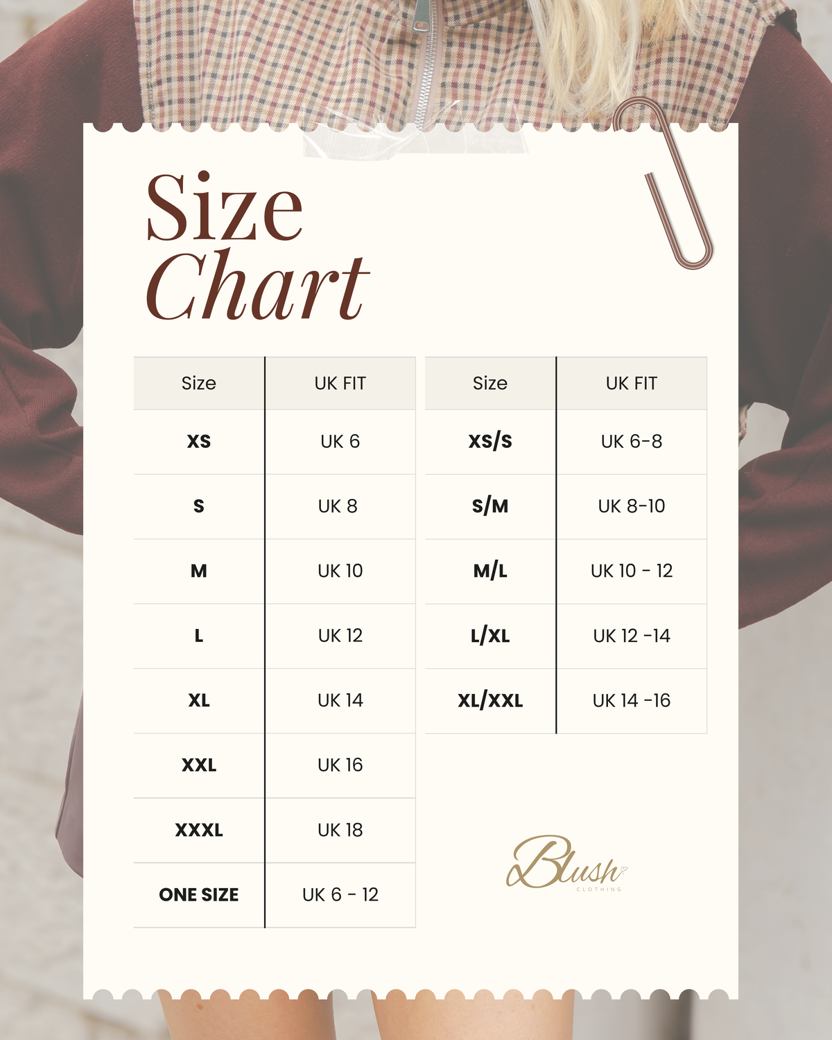 General size chart