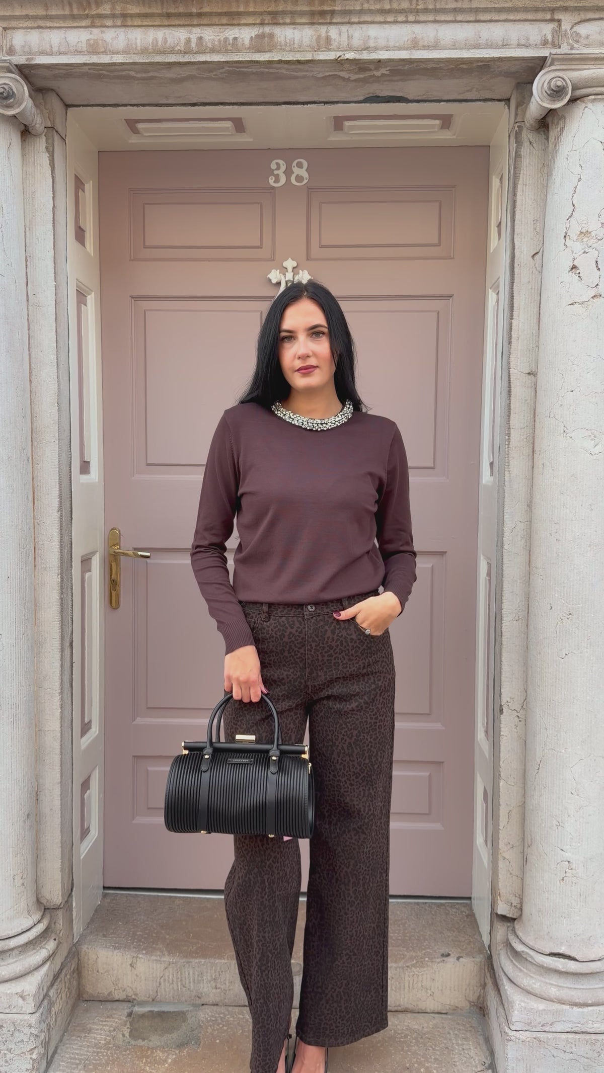 Brown Diamond Detail Jumper